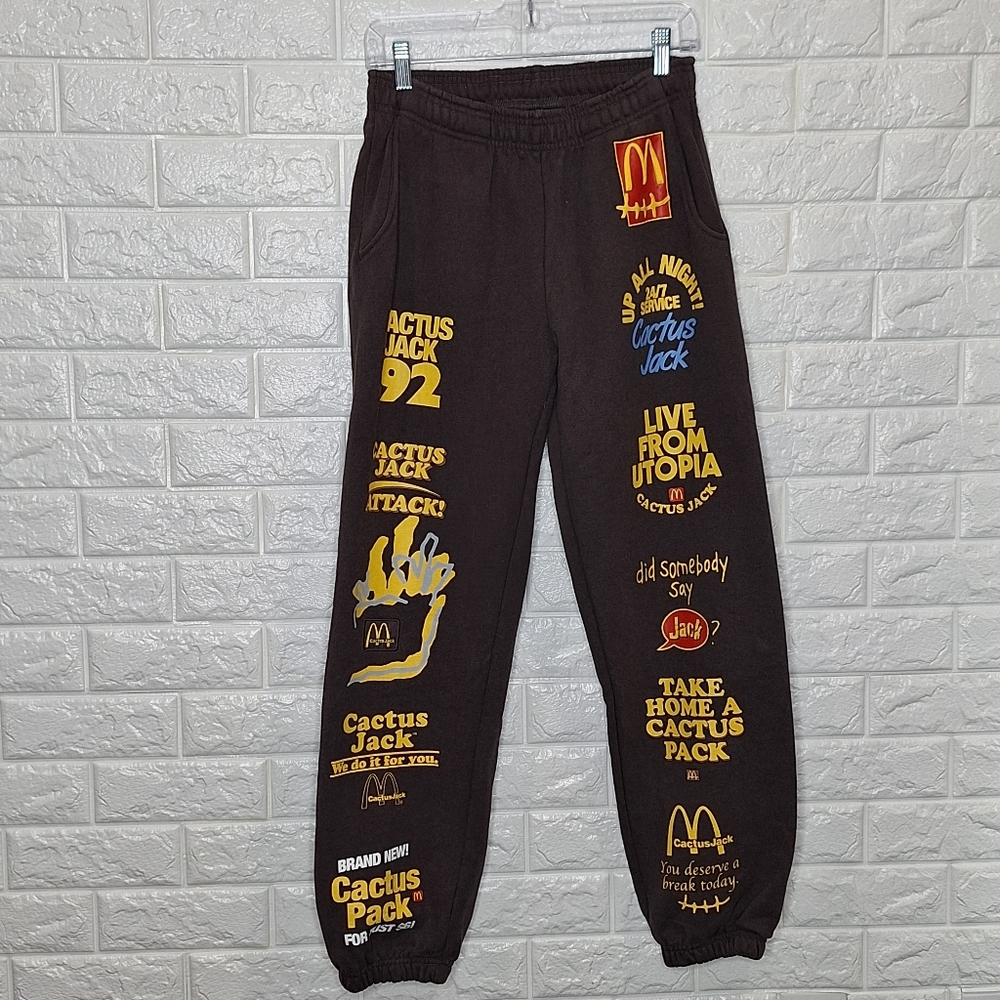 Cactus Jack Streetwear × Travis Scott  mcdonalds sticker bomb Jogger sweatpants
